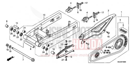 BRAS OSCILLANT NC700XAC de 2012